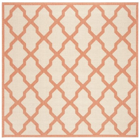 Safavieh Linden 100 6 ft. x 7 in. Square Area Rug - Cream & Rust LND122R-6SQ